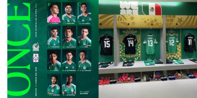 ¡El “Vasco” realizó cambios notables! La alineación CONFIRMADA de México vs. Corea del Sur en el Mundial 2026