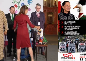 ¡Sheinbaum se hace “pato”! Sección 22 la acusa actuar con cinismo al recibir a Merlín e ignorar a víctimas