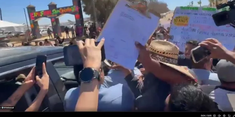 VIDEO | Reciben a Claudia Sheinbaum con protestas de la CNTE en Baja California: «¡Claudia, mentiste!»