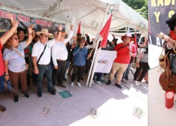 ¡CNTE concluye marcha y realiza mitin en Oaxaca! mantiene movilización nacional y ratifica exigencias laborales