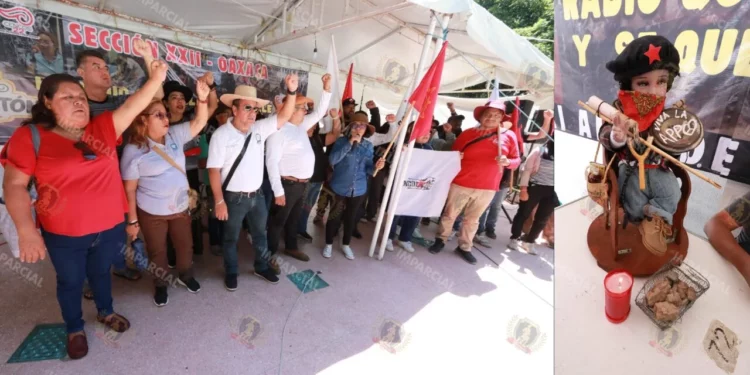 ¡CNTE concluye marcha y realiza mitin en Oaxaca! mantiene movilización nacional y ratifica exigencias laborales