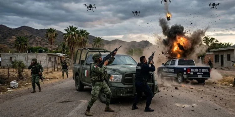 Drones con explosivos desafían a las fuerzas de seguridad en Sinaloa