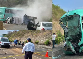 Autobús OCC involucrado en choque múltiple en Oaxaca: 6 muertos y escena devastadora