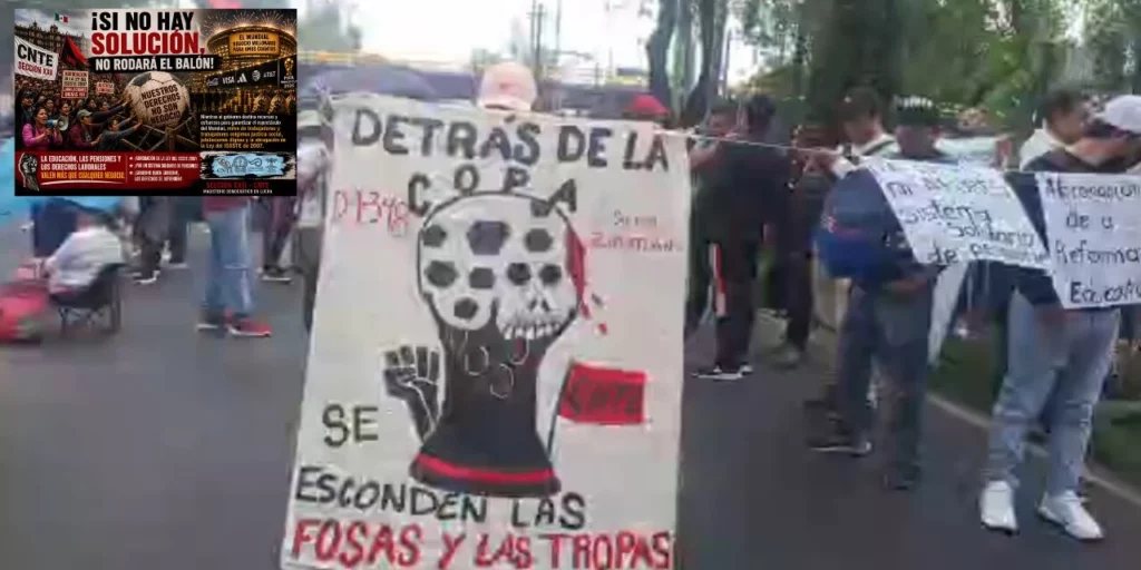 EN VIVIO | CNTE marcha al estadio Banorte en pleno Mundial 2026 y exige abrogación del ISSSTE 2007