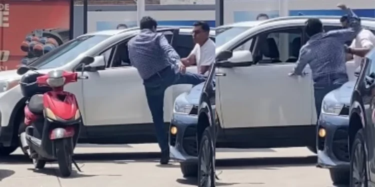 ¡De la fila al ring! Tensión por la gasolina termina en pelea frente a estación de servicio