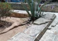 Fotos: Jesús Santiago // Los daños causados a la plazuela del Carmen Alto.