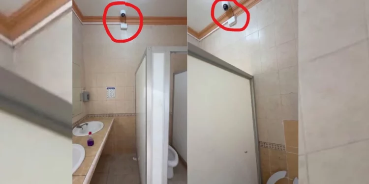 ¡Ojos en el trono! Vigilan a ciudadanos en baños de gasolinera de la Experimental