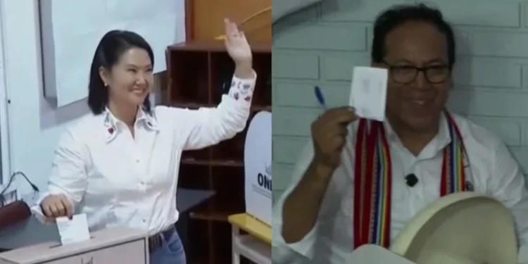 ¡Empate técnico en Perú! Sánchez adelanta a Fujimori por menos de 41 mil votos