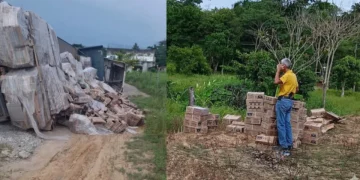 Acusan a agente municipal de encabezar presunta rapiña tras volcadura de tráiler en Matías Romero