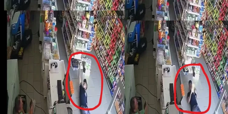 VIDEO | ¿Gusano, ninja o ladrón? Presunto ladrón sorprende con insólita técnica para robar