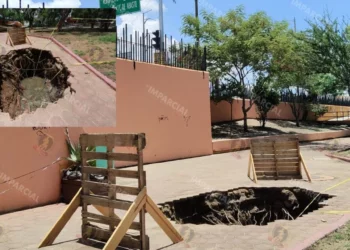 VIDEO | ¡El suelo cedió! Enorme socavón aparece en el Parque del Amor y expone riesgo latente
