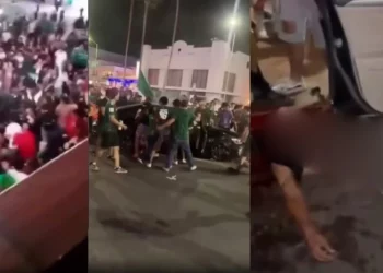 VIDEO | ¡Del festejo al caos! Auto arrolla a aficionados durante celebración del triunfo de México y deja 17 heridos