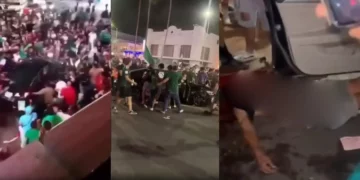 VIDEO | ¡Del festejo al caos! Auto arrolla a aficionados durante celebración del triunfo de México y deja 17 heridos