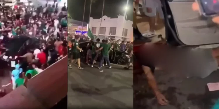 VIDEO | ¡Del festejo al caos! Auto arrolla a aficionados durante celebración del triunfo de México y deja 17 heridos