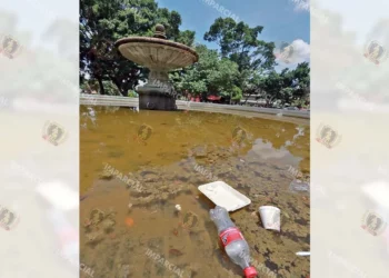 Foto: Adrián Gaytán // A la inadecuada planeación urbana se suma la podredumbre en las fuentes ante la indiferencia de la burocracia.