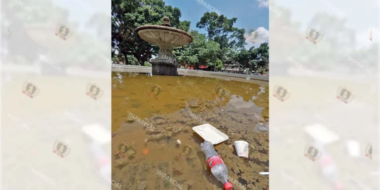 Foto: Adrián Gaytán // A la inadecuada planeación urbana se suma la podredumbre en las fuentes ante la indiferencia de la burocracia.