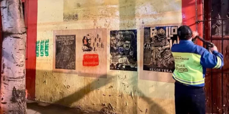 Fotos: redes sociales // El colectivo exigió el cese inmediato a la censura del arte urbano y de protesta en las calles.
