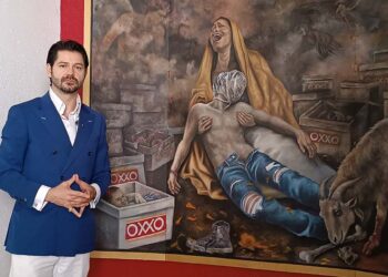 Foto: Lisbeth Mejía Reyes // En "Origen", Kampf reúne pintura y escultura, dos de las disciplinas que ha desarrollado en su carrera a la par del muralismo.