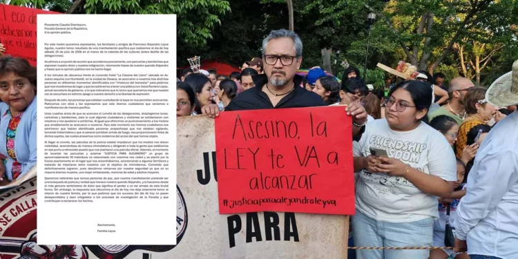 Foto: redes sociales // Familiares, amigos y ciudadanos de Alejandro Leyva protestaban pacíficamente frente al Llano cuando fueron amagados por un grupo de choque.