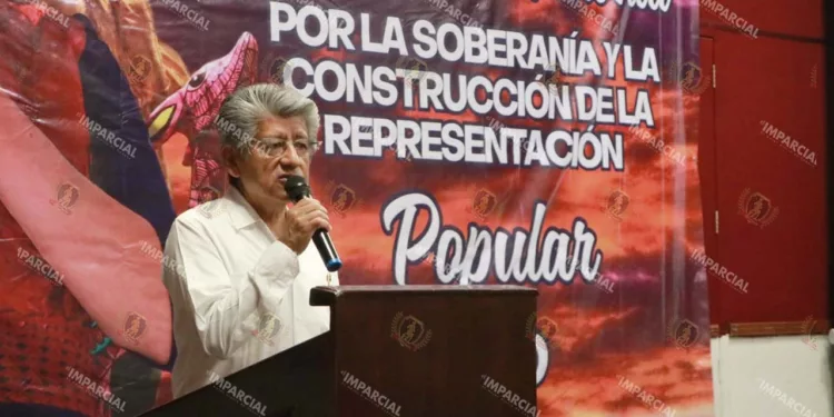 Foto: Adrián Gaytán // Francisco Martínez Neri, coordinador de la Jornada Nacional por la Soberanía y la Construcción de la Representación Popular en Oaxaca de Juárez.