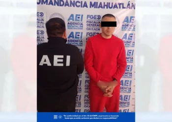 El imputado R.M.L.A. fue capturado en Miahuatlán.