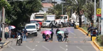 Foto: Adrián Gaytán // El bloqueo sitio la parte norte de la ciudad y trastocó la movilidad capitalina.