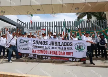 Foto: Adrián Gaytán // Movilizaciones de jubilados de la CFE en defensa de sus derechos.