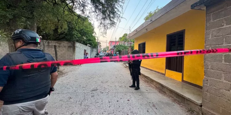 En este punto de la Novena Sección quedó tendida la víctima tras recibir impactos de bala en el cráneo.