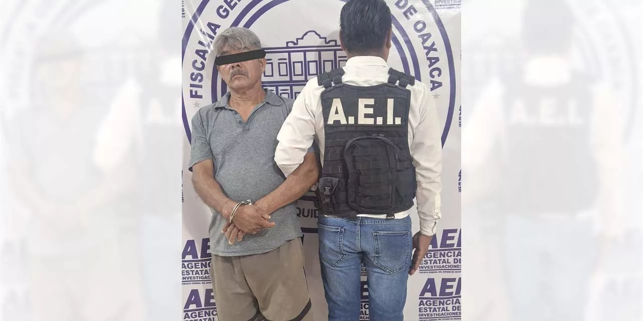 José Cupertino L. M., de 62 años, fue aprehendido por la AEI.