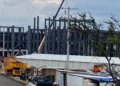 Foto: redes sociales // La construcción de hospitales del ISSSTE e IMSS en San Lorenzo Cacaotepec.