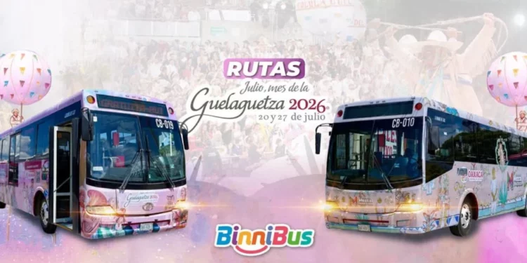 ¡Súbete gratis! ¿Cuáles son las 10 rutas especiales que bridará el BinniBus durante la Guelaguetza 2026?