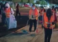 Brigadas retiraron los desechos tras la asistencia de miles de visitantes a los eventos masivos.