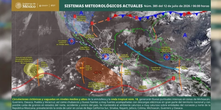 Oaxaca tendrá domingo lluvioso por influencia de la onda tropical 18