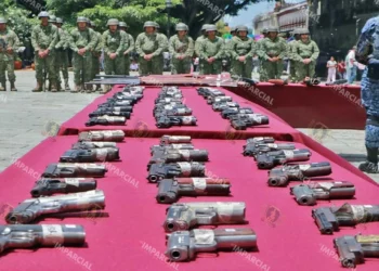 Foto: Adrián Gaytán // Exhibición de las armas que fueron destruidas.