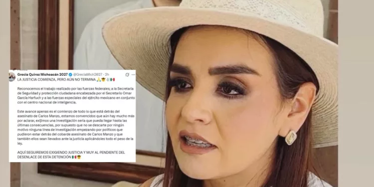 “Apenas es el comienzo”: Grecia Quiroz pide caiga quien caiga por asesinato de Carlos Manzo
