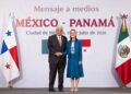 Foto: Presidencia de la República // José Raúl Mulino Quintero, presidente de Panamá y la presidenta de México, Claudia Sheinbaum Pardo.