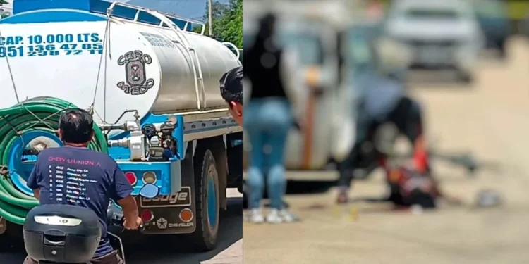 Muere ciclista tras ser arrollado por una pipa en Xoxocotlán; conductor huye y desata indignación