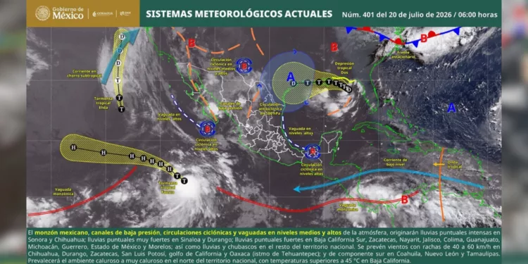 Oaxaca bajo fuego y agua: calor de 40 °C convive con tormentas eléctricas y mar agitado