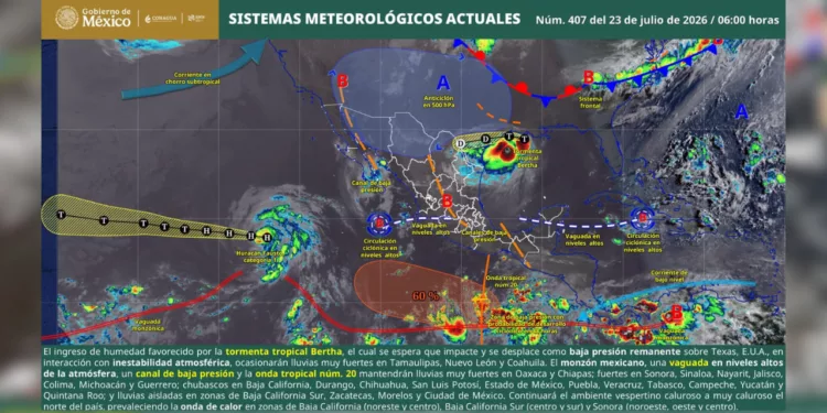 Onda tropical y mar de fondo activan alerta por lluvias fuertes en Oaxaca