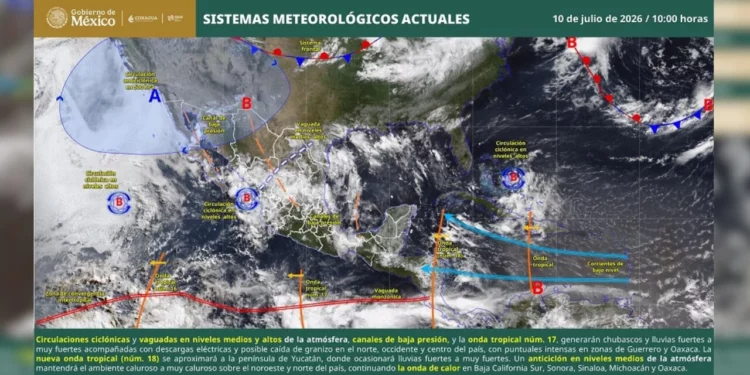 Pronostican fin de semana con condiciones meteorológicas adversas en Oaxaca: lluvias intensas, calor y mar de fondo