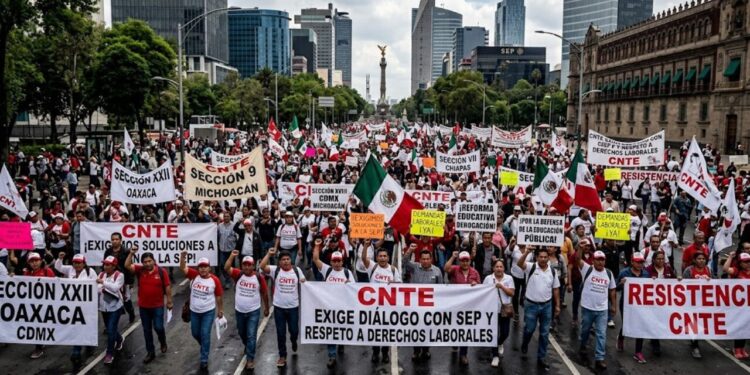 CNTE vuelve a las calles de la CDMX; nueva megamarcha presiona a la SEP por demandas laborales