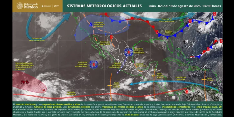 Onda tropical 29 amenaza con lluvias aisladas y calor intenso en Oaxaca