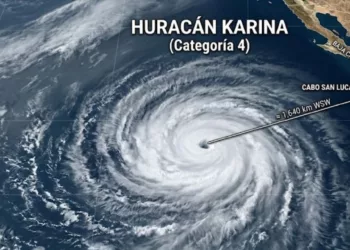 Huracán Karina llega a Categoría 4 y amenaza las costas de México