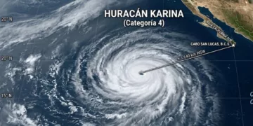 Huracán Karina llega a Categoría 4 y amenaza las costas de México