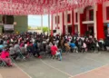 Foto: redes sociales // La asamblea comunitaria en San Lorenzo Cacaotepec que rechazó el proyecto de Corredor Zapoteca por sus tierras.
