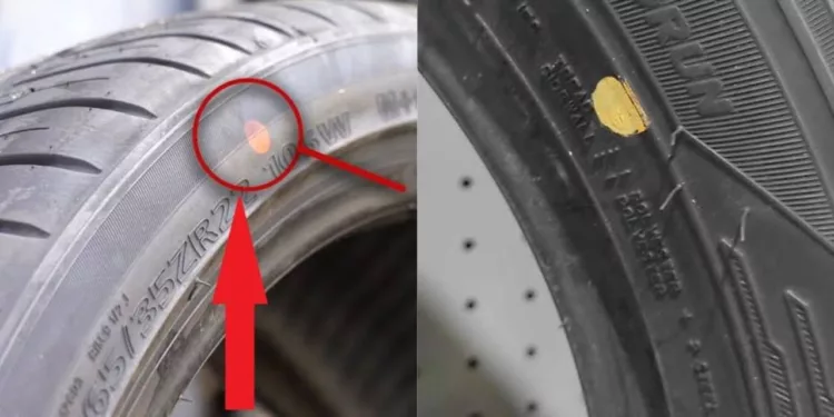¿Qué significan los puntos rojos y amarillos en las llantas de tu auto?