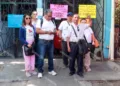 Foto: Adrián Gaytán // Los líderes de sindicatos municipales con denuncias por el manejo del Fondo de Pensiones.