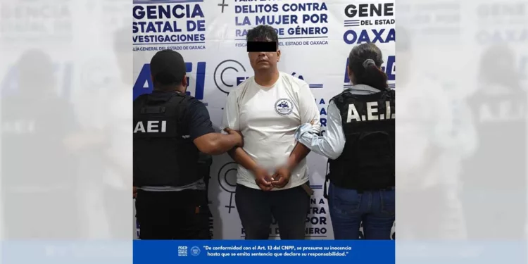 F.R.S. fue detenido en Puerto Escondido, acusado de intentar asfixiar a una mujer con una almohada. Foto: FGEO