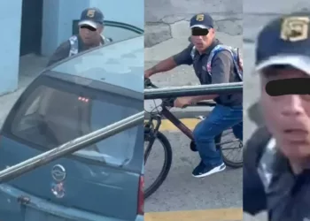 VIDEO | ¡Lo cacharon con las manos en el auto! Presunta ‘rata’ huye en bicicleta tras ser descubierto en Oaxaca