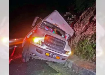 Foto: redes sociales // Un operador de tráiler logró frustrar un presunto intento de asalto la noche del miércoles sobre la supercarretera Cuacnopalan-Oaxaca.